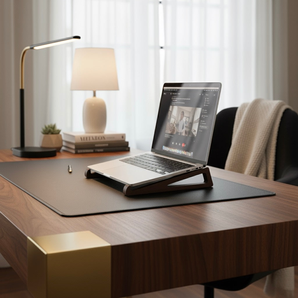 Ergonomic Wood Laptop Riser
